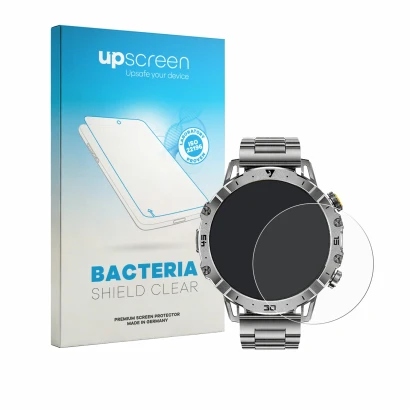 Face avant d’un emballage produit avec le logo de la marque upscreen. À côté, l’appareil LIGE EF18 1.7" est représenté avec la