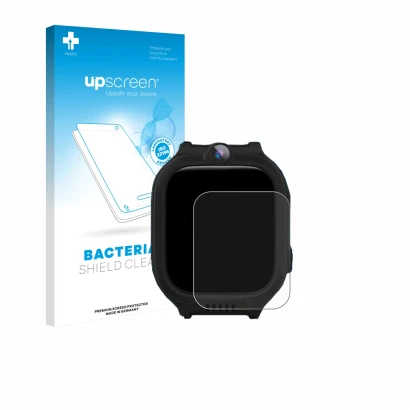 Face avant d’un emballage produit avec le logo de la marque upscreen. À côté, l’appareil VELTIX X Pro 1.69" est représenté ave