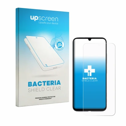 Face avant d’un emballage produit avec le logo de la marque upscreen. À côté, l’appareil Redmi R70m 5G est représenté avec la 