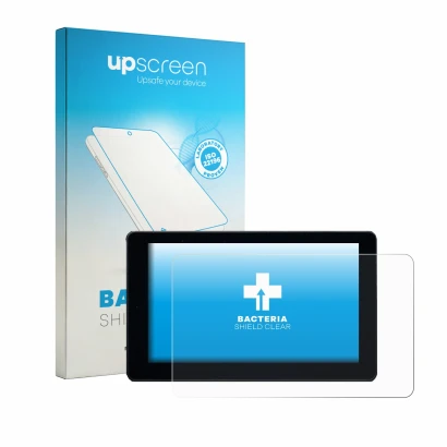 Face avant d’un emballage produit avec le logo de la marque upscreen. À côté, l’appareil Zontes 368G 2025 est représenté avec 