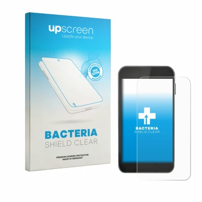 Face avant d’un emballage produit avec le logo de la marque upscreen. À côté, l’appareil Equil S Patch 300U est représenté ave