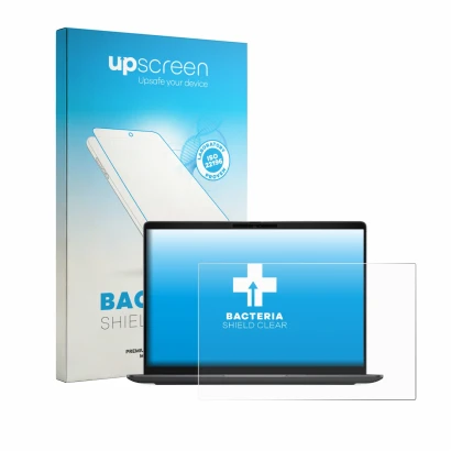 Face avant d’un emballage produit avec le logo de la marque upscreen. À côté, l’appareil Dell Pro 7 Series 14 P714260 est repr