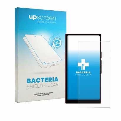 Face avant d’un emballage produit avec le logo de la marque upscreen. À côté, l’appareil Hiby R8 II est représenté avec la pro