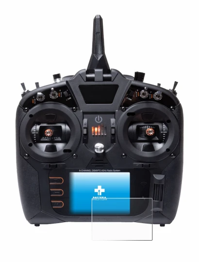 Image de l'appareil Spektrum NX8 Plus avec une grande variété de protections d'écran.