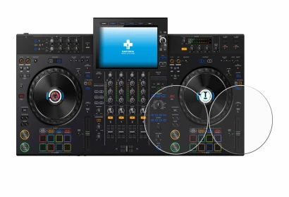 Image de l'appareil AlphaTheta XDJ-AZ (Jog) avec une grande variété de protections d'écran.