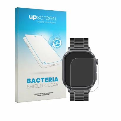 Face avant d’un emballage produit avec le logo de la marque upscreen. À côté, l’appareil Knauermann Pro 4 2026 (rectangulaire)