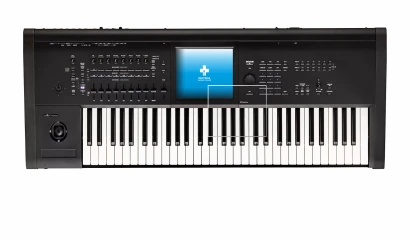 Image de l'appareil KORG Kronos 3 (2025) 61 avec une grande variété de protections d'écran.