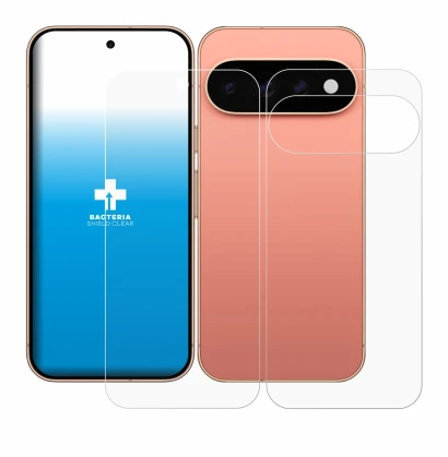 Image de l'appareil Google Pixel 11 Pro (Avant+Arrière) avec une grande variété de protections d'écran.