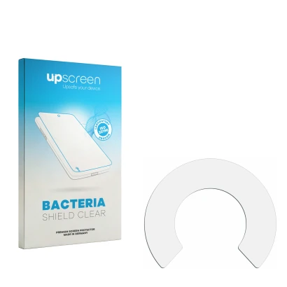 Face avant d’un emballage produit avec le logo de la marque upscreen. À côté se trouve la protection d’écran correspondante.