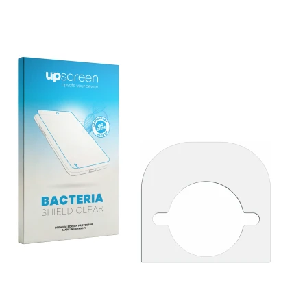 Face avant d’un emballage produit avec le logo de la marque upscreen. À côté se trouve la protection d’écran correspondante.