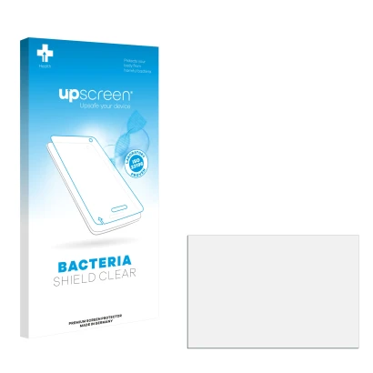 Face avant d’un emballage produit avec le logo de la marque upscreen. À côté se trouve la protection d’écran correspondante.