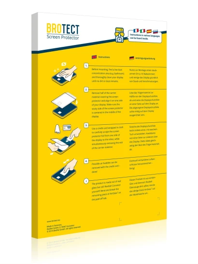 Face arrière d’un emballage produit avec le logo de la marque BROTECT