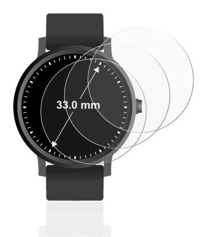 Image de l'appareil Montres (Circulaire, ø: 33 mm) avec une grande variété de protections d'écran.