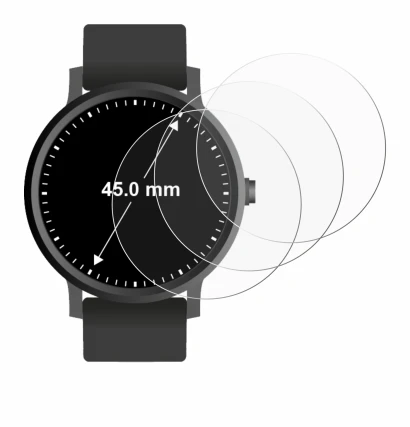Image de l'appareil Montres (Circulaire, ø: 45 mm) avec une grande variété de protections d'écran.