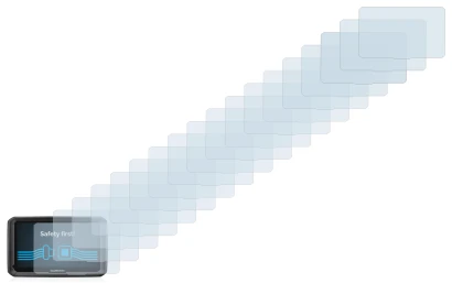 Image de l'appareil Garmin dezl 770 LMT-D avec une grande variété de protections d'écran.