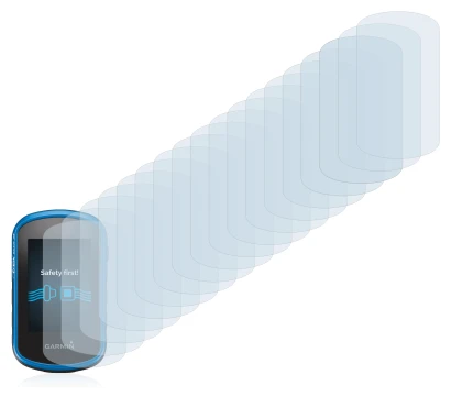 Image de l'appareil Garmin eTrex Touch 25 avec une grande variété de protections d'écran.