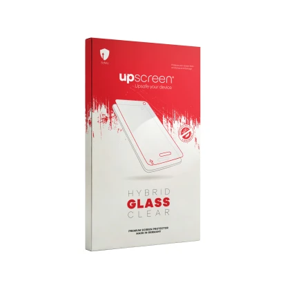 Face avant d’un emballage produit avec le logo de la marque upscreen