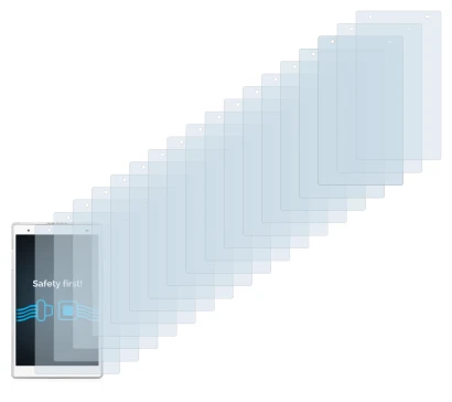 Image de l'appareil Lenovo Tab 4 8 Plus avec une grande variété de protections d'écran.