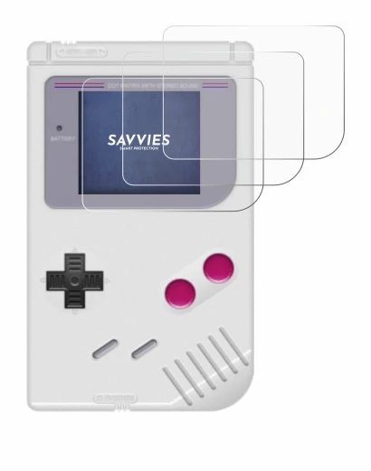 Image de l'appareil Nintendo Gameboy (1989) avec une grande variété de protections d'écran.
