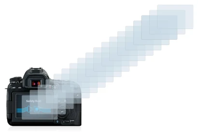 Image de l'appareil Canon EOS 6D Mark II avec une grande variété de protections d'écran.