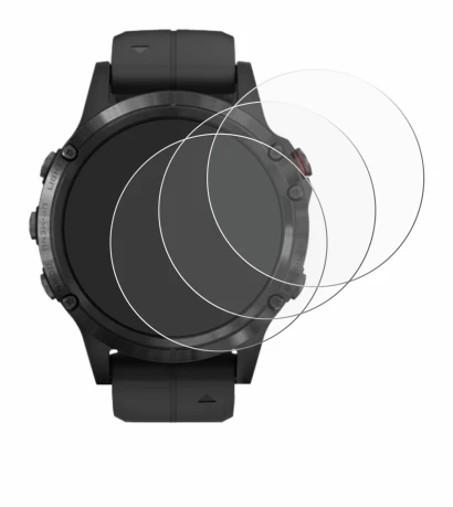 Image de l'appareil Garmin Fenix 5 Plus (47 mm) avec une grande variété de protections d'écran.