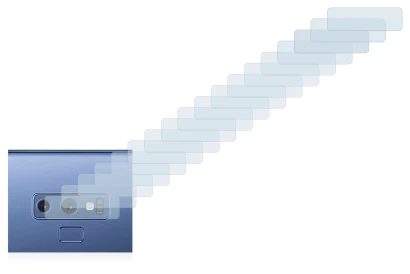 Image de l'appareil Samsung Galaxy Note 9 (Caméra UNIQUEMENT) avec une grande variété de protections d'écran.