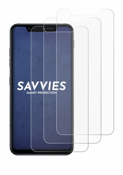 Image de l'appareil LG G8s ThinQ avec une grande variété de protections d'écran.