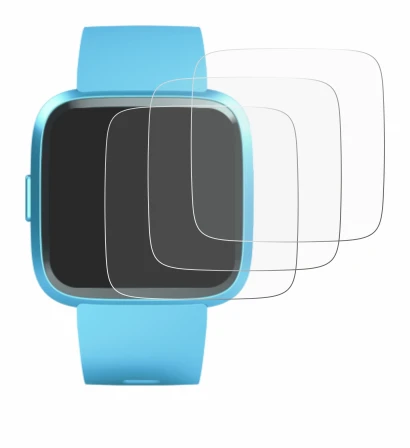 Image de l'appareil Fitbit Versa Lite Edition avec une grande variété de protections d'écran.
