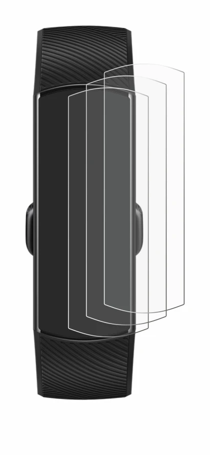 Image de l'appareil Honor Band 5 avec une grande variété de protections d'écran.