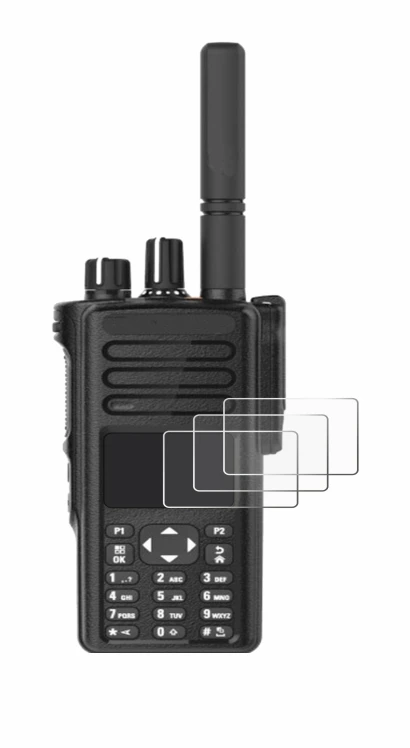 Image de l'appareil Motorola DP4801e avec une grande variété de protections d'écran.