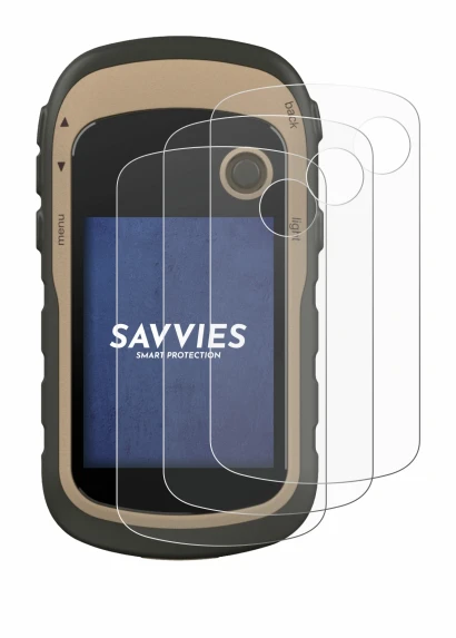 Image de l'appareil Garmin eTrex 32x avec une grande variété de protections d'écran.