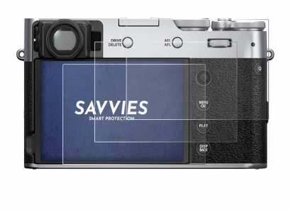 Image de l'appareil Fujifilm X100V avec une grande variété de protections d'écran.