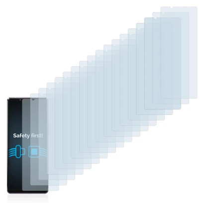 Image de l'appareil Sony Xperia 1 II avec une grande variété de protections d'écran.