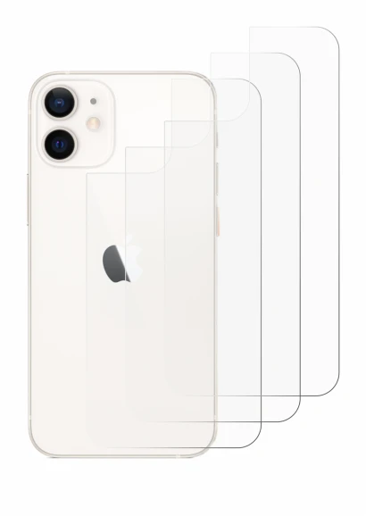 Image de l'appareil Apple iPhone 12 mini (Arrière) avec une grande variété de protections d'écran.