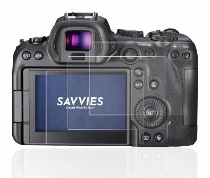 Image de l'appareil Canon EOS R6 avec une grande variété de protections d'écran.