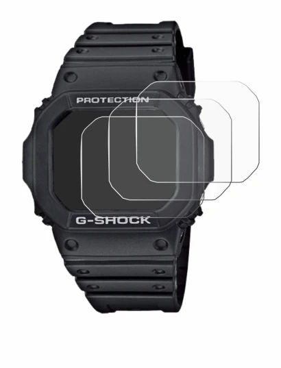 Image de l'appareil Casio G-Shock GW-M5610-1ER avec une grande variété de protections d'écran.