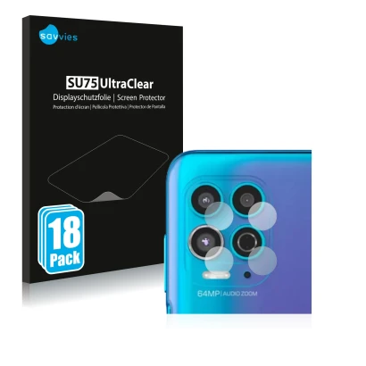 Face avant d’un emballage produit avec le logo de la marque Savvies. À côté, l’appareil Motorola Moto G100 (Caméra UNIQUEMENT)