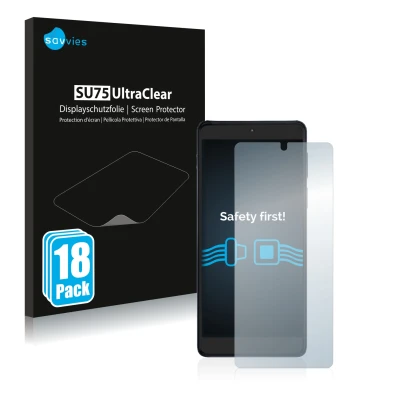 Face avant d’un emballage produit avec le logo de la marque Savvies. À côté, l’appareil Motorola Edge 20 Pro est représenté av