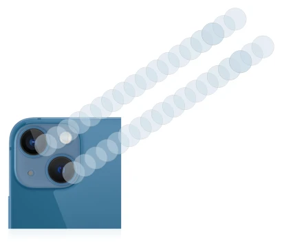 Image de l'appareil Apple iPhone 13 mini (Caméra UNIQUEMENT) avec une grande variété de protections d'écran.