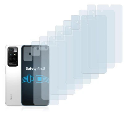 Image de l'appareil Xiaomi Redmi 10 (Avant+Caméra) avec une grande variété de protections d'écran.