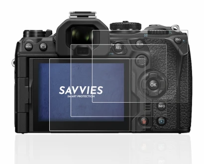 Image de l'appareil Olympus OM-1 2022 avec une grande variété de protections d'écran.