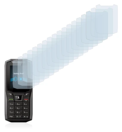 Image de l'appareil Crosscall Core-S4 avec une grande variété de protections d'écran.