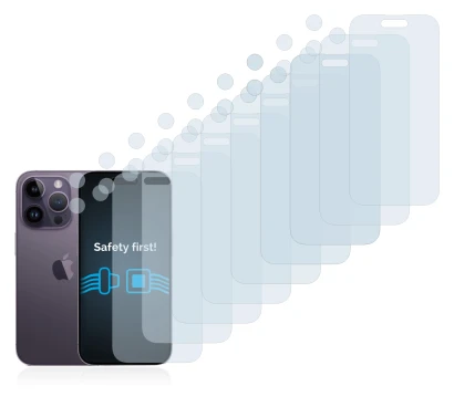 Image de l'appareil Apple iPhone 14 Pro (Avant+Caméra) avec une grande variété de protections d'écran.