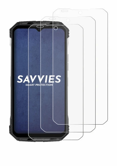 Image de l'appareil Doogee S110 avec une grande variété de protections d'écran.