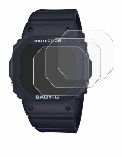 Image de l'appareil Casio Baby-G BGD-565 avec une grande variété de protections d'écran.
