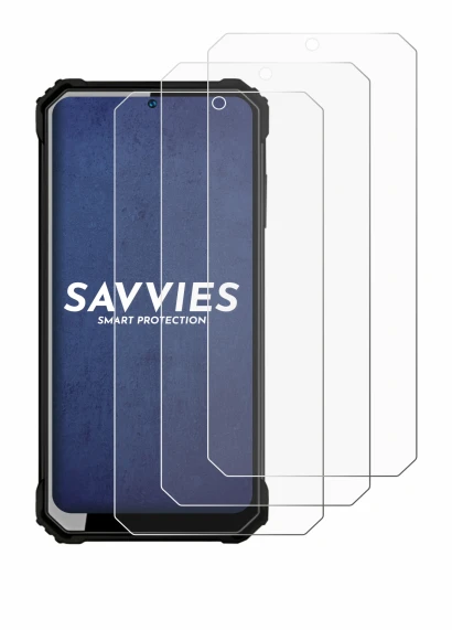Image de l'appareil Oukitel WP23 avec une grande variété de protections d'écran.