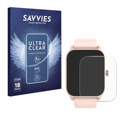 Face avant d’un emballage produit avec le logo de la marque Savvies. À côté, l’appareil IFMDA IDW13 1.8" est représenté avec l