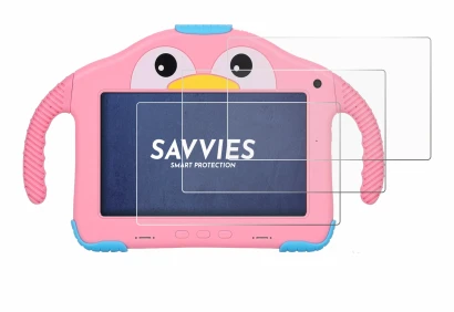 Image de l'appareil okulaku KIDS03-Pro03 7" avec une grande variété de protections d'écran.