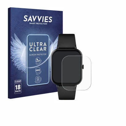 Face avant d’un emballage produit avec le logo de la marque Savvies. À côté, l’appareil Reflex Active Series 17 est représenté