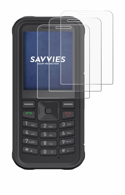 Image de l'appareil Sonim XP100 avec une grande variété de protections d'écran.
